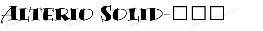 Alterio Solid字体转换